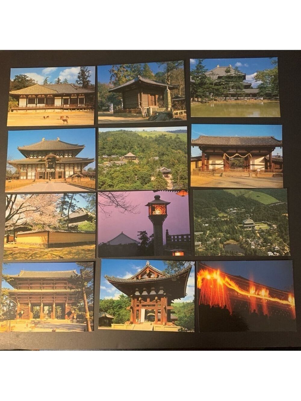 Unused vintage postcards temples and scenery from Japan